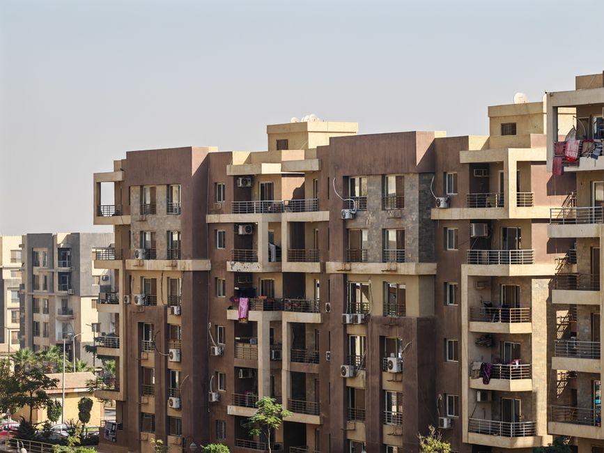 Modern Apartment Buildings in Urban Setting